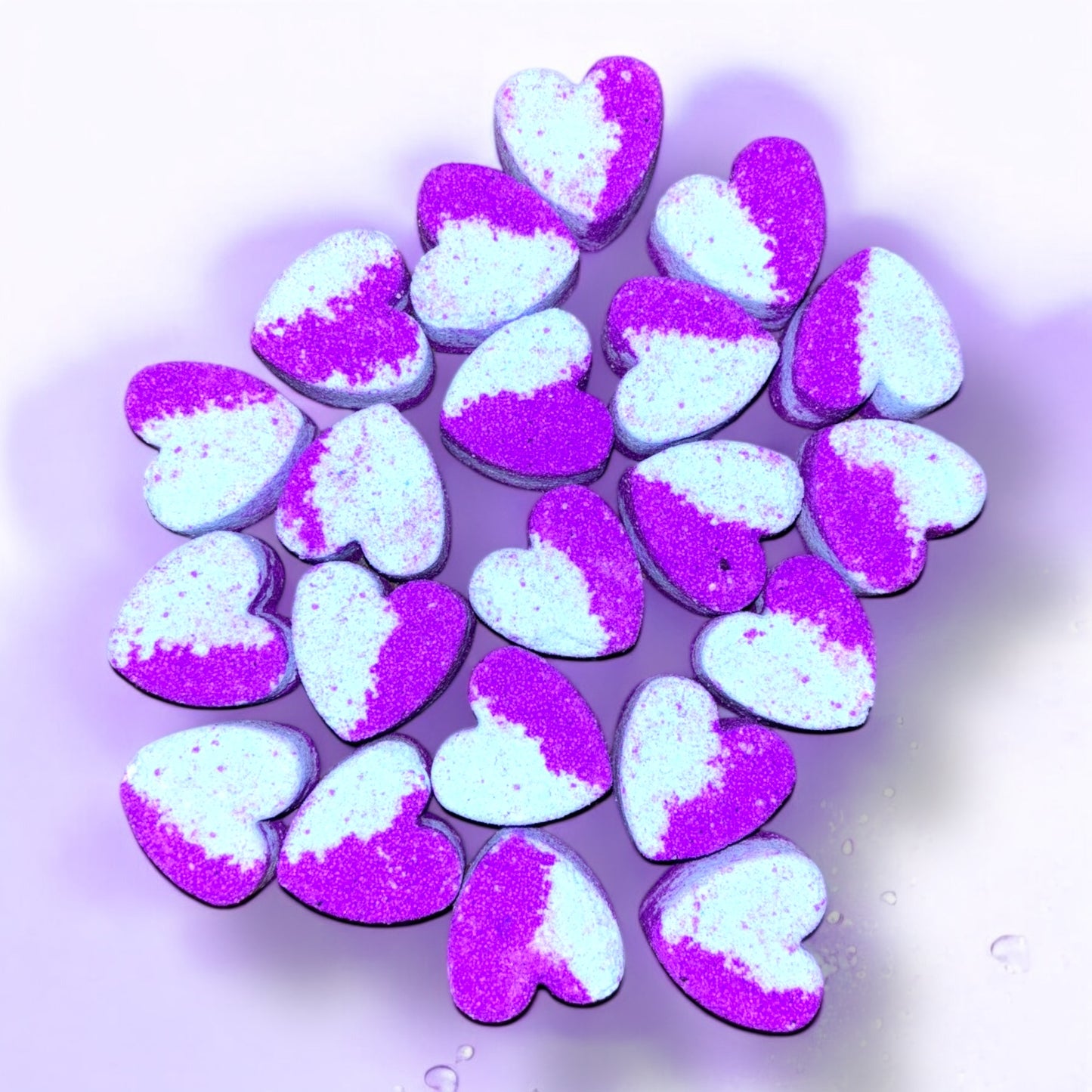 20 Mini Heart Bath Bombs - Space Aliens