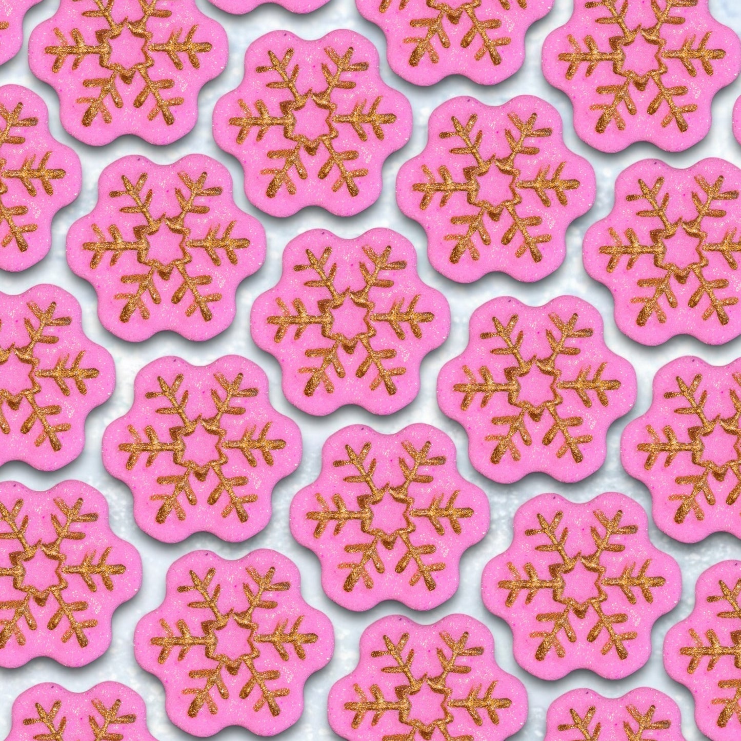Small pink Snowflake Bath Bomb