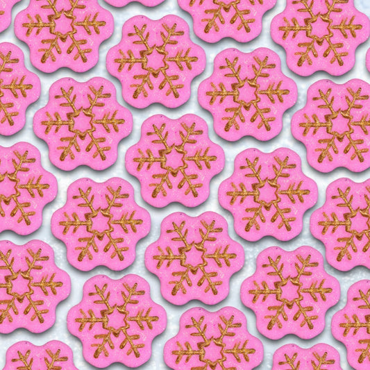 Small pink Snowflake Bath Bomb