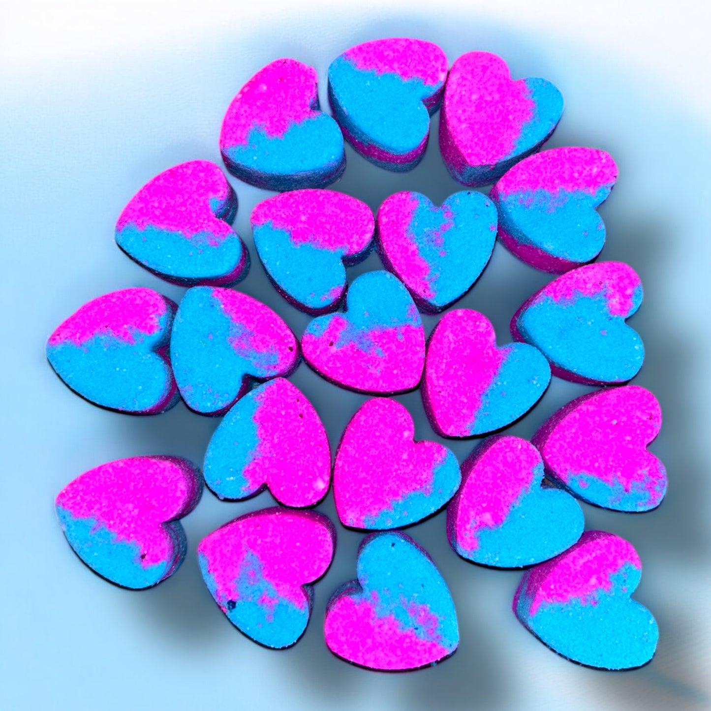 20 Mini Heart Bath Bombs - Bubblegum