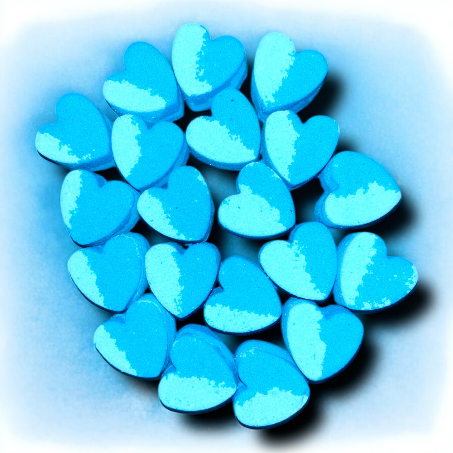 20 Mini Heart Bath Bombs - Blueberry Slush