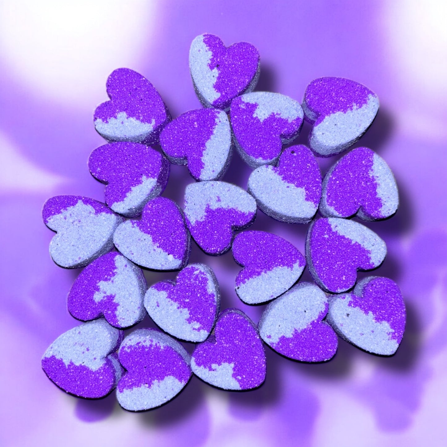 20 Mini Heart Bath Bombs - Space Aliens