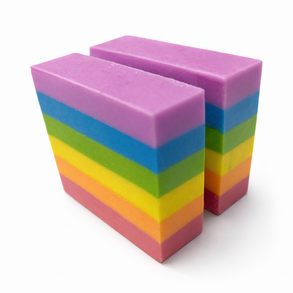 Rainbow Cherry Soap Slice