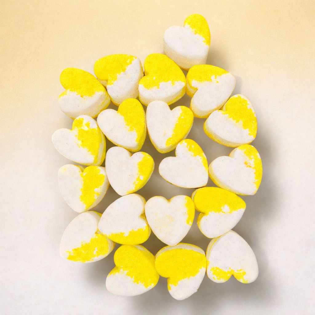 20 Mini Heart Bath Bombs - Dazy Flower