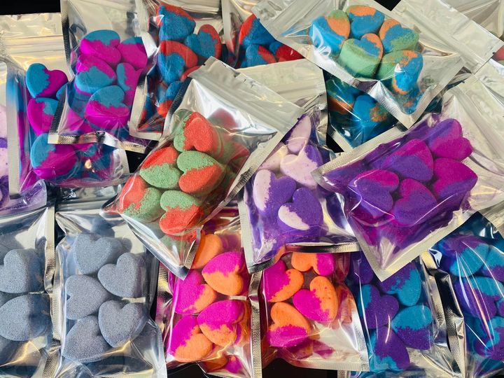 Mini Bath Bomb Heart Pack (Pack of 5)