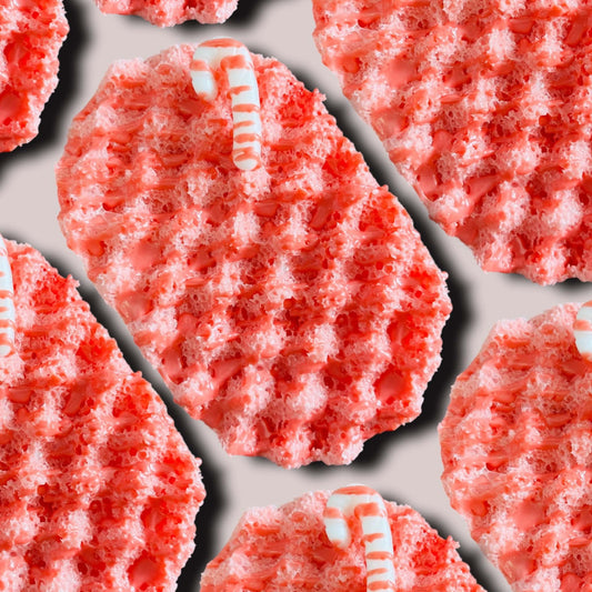 Candy Cane Soap Sponge