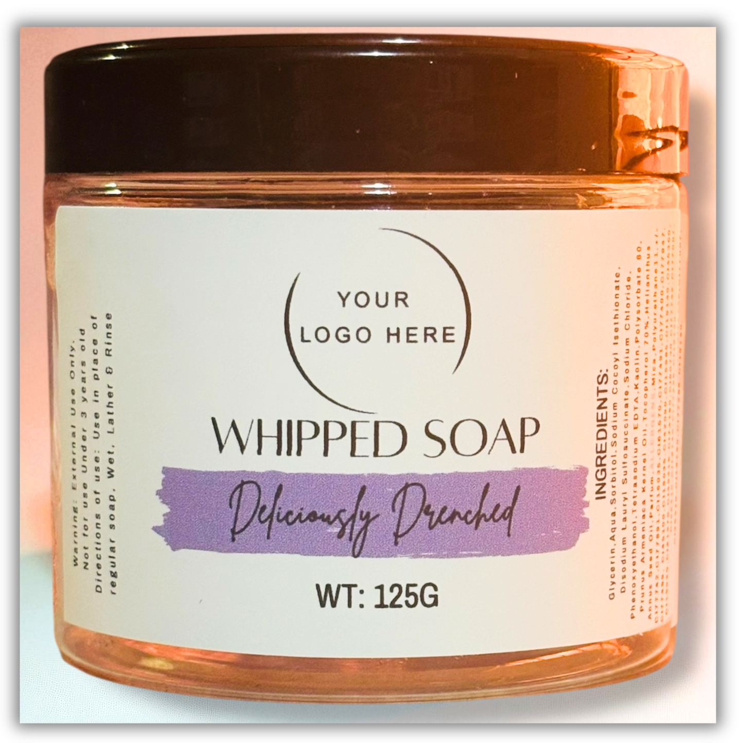 Large Deliciously Drenched Whipped Soap 125G