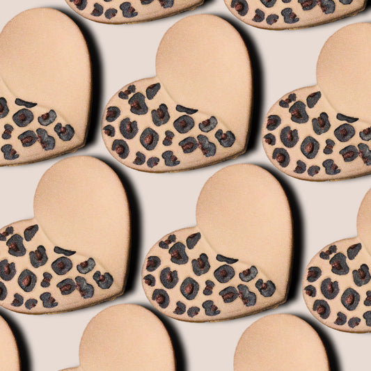 Large Leopard Print Heart