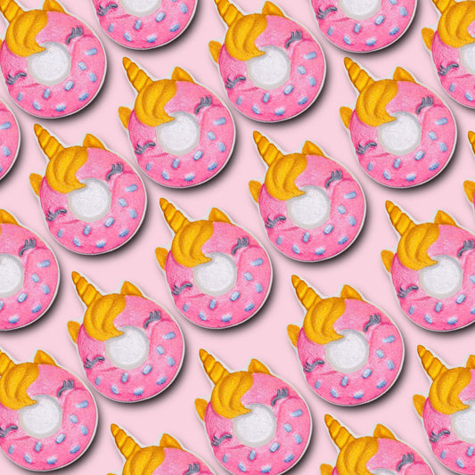 Small pink Unicorn Donut Bath Bomb