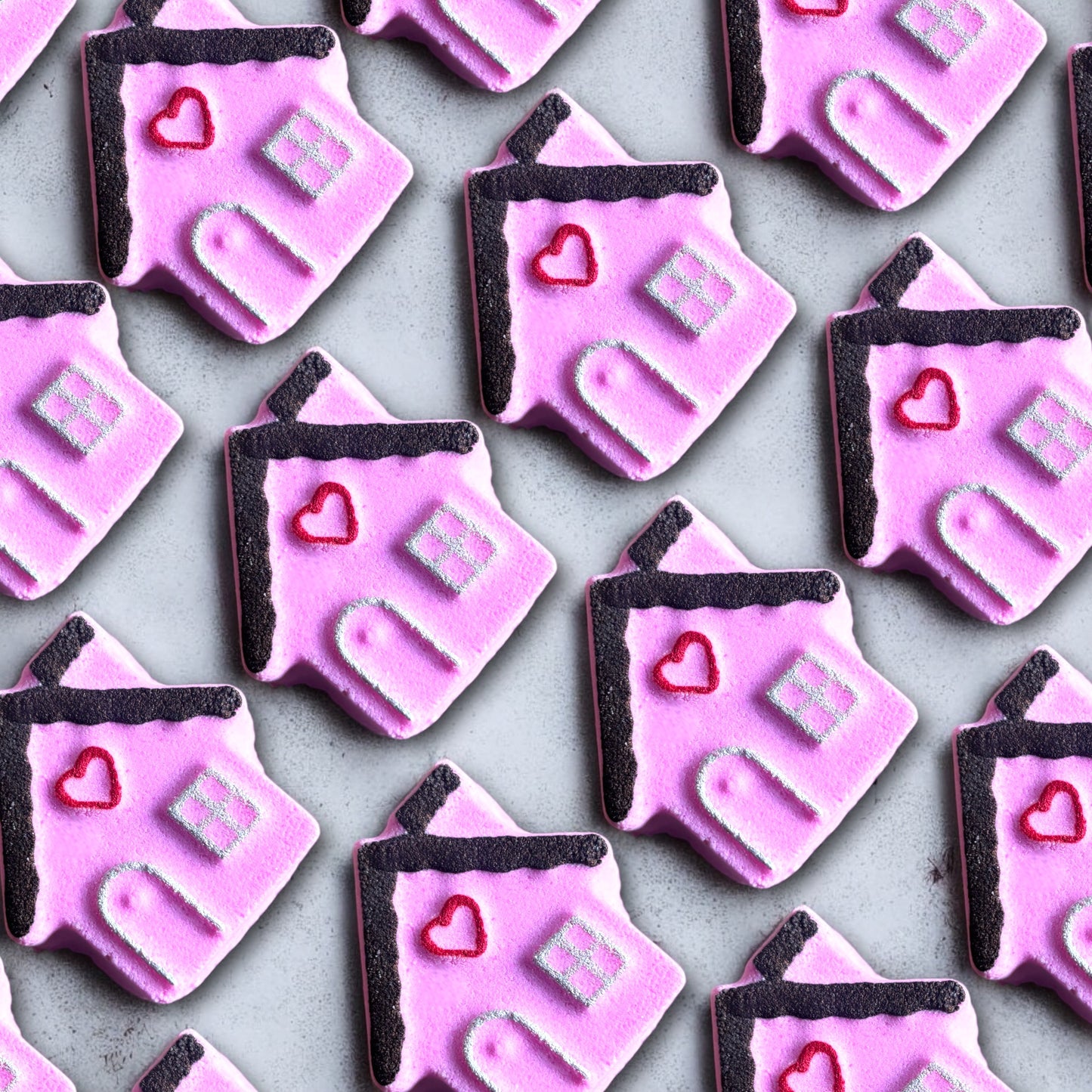 Small Pink Gingerbread House Bath Bomb