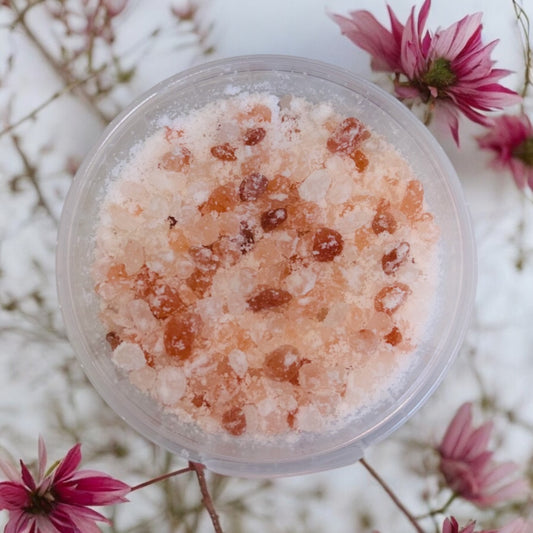 Foaming Bath Salt Pot - Blush Clouds