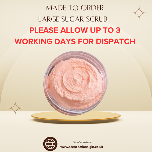 3 x MADE TO ORDER LARGE (200g) SUGAR SCRUB -  WHOLESALE ONLY