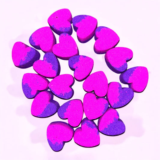 20 Mini Heart Bath Bombs - Winter Fairy