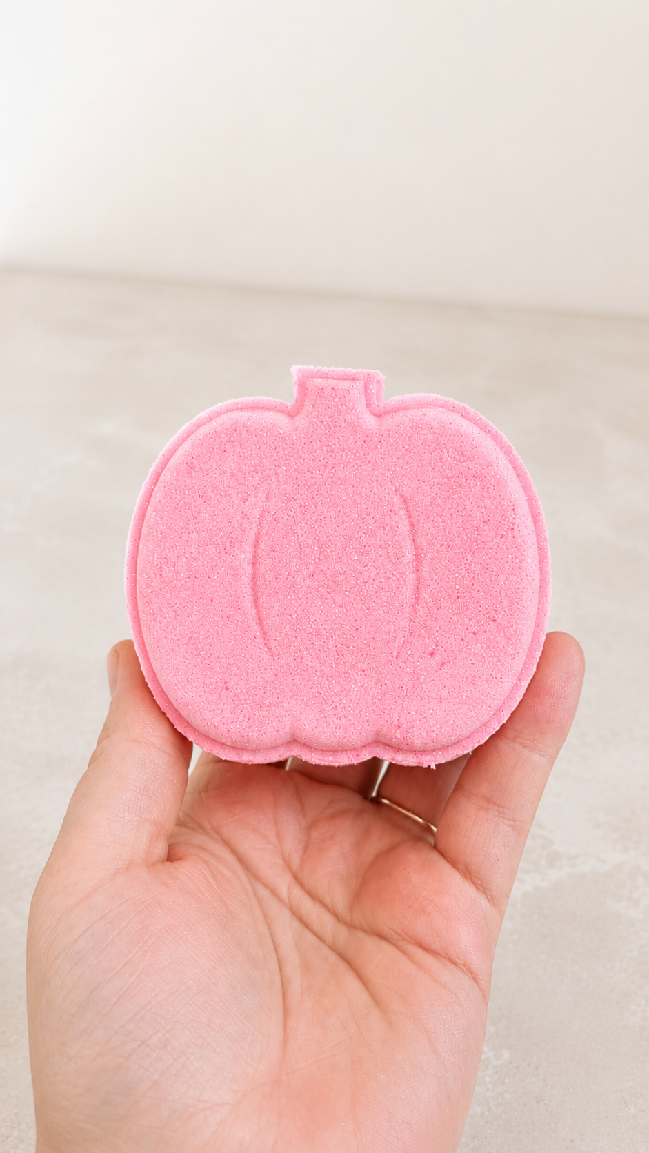 Large Pink Pumpkin Bath Bomb
