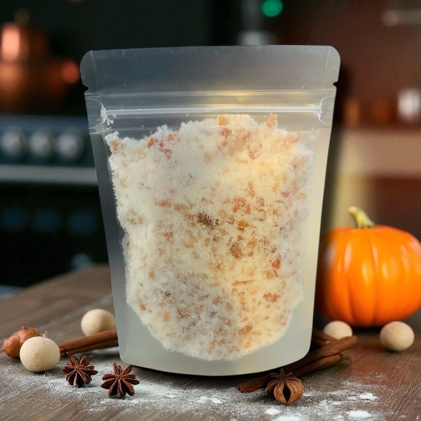 Foaming Bath Salt Pouch - Spiced Pumpkin