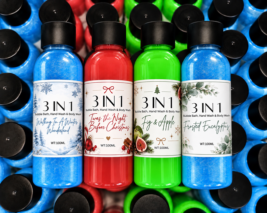 Christmas 3 in 1 Liquid Soap (Hand Wash, Body Wash, Bubble Bath)