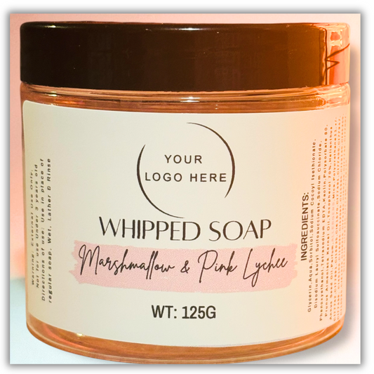 Large Marshmallow & Pink Lychee Whipped Soap 125G
