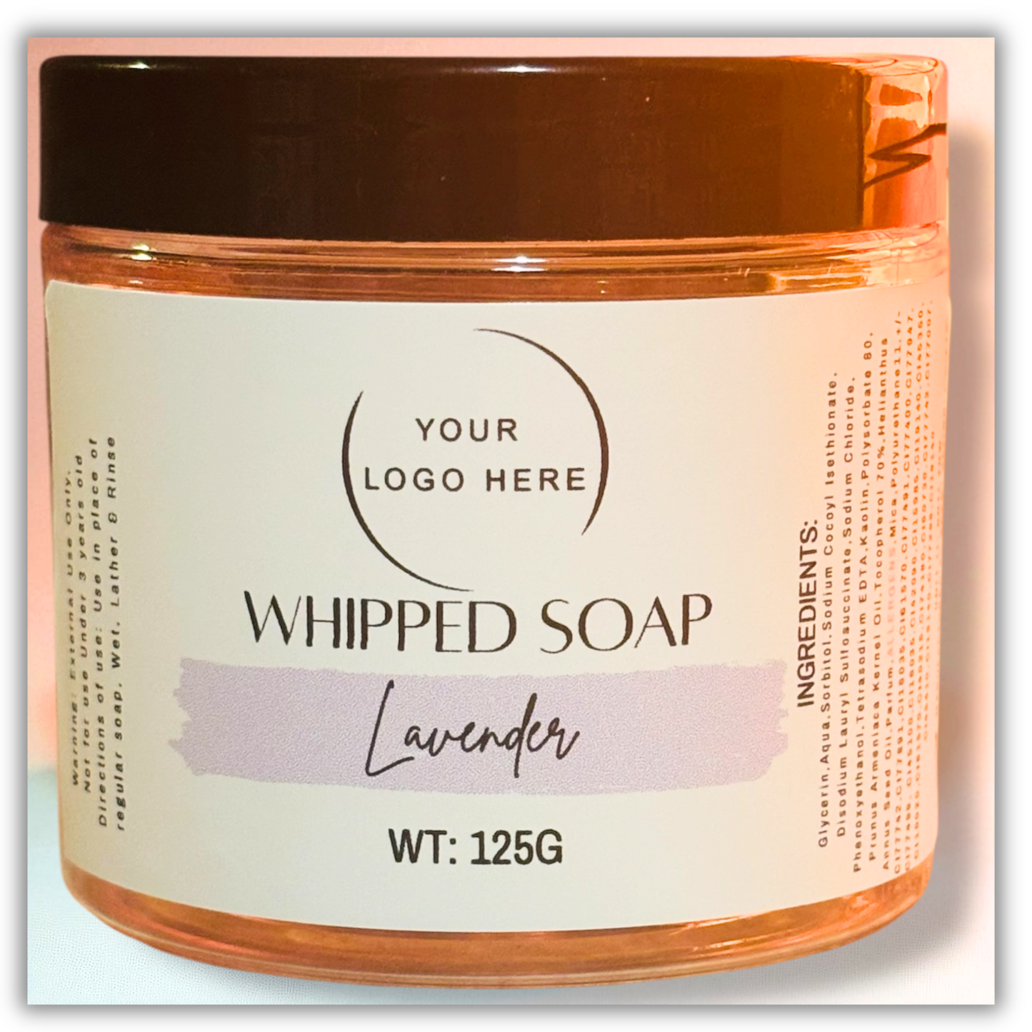 Large Lavender Whipped Soap 125G
