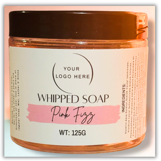 Large Pink Fizz Whipped Soap 125G
