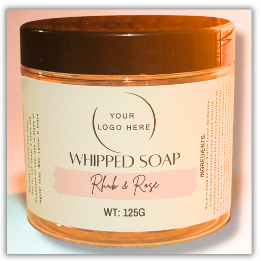 Large Rhub & Rose Whipped Soap 125G