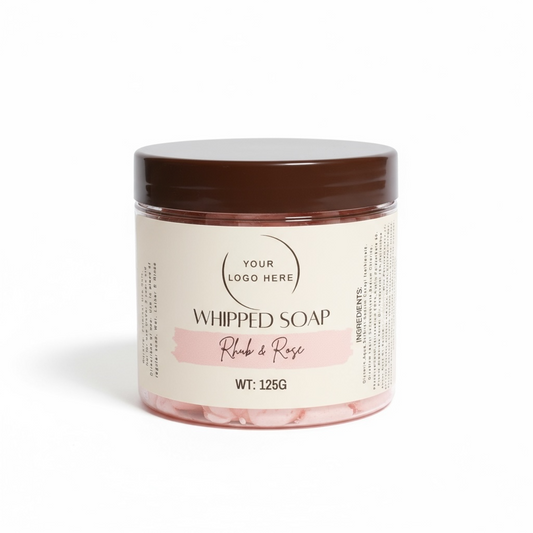 Large Rhub & Rose Whipped Soap 125G