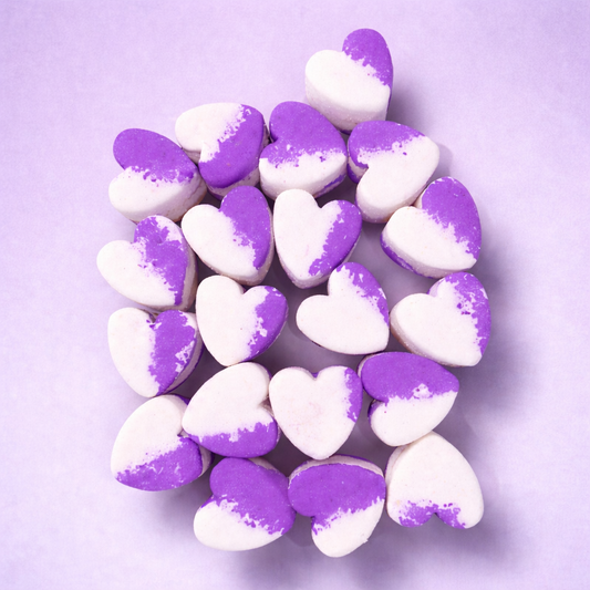 20 Mini Heart Bath Bombs - Millionaress