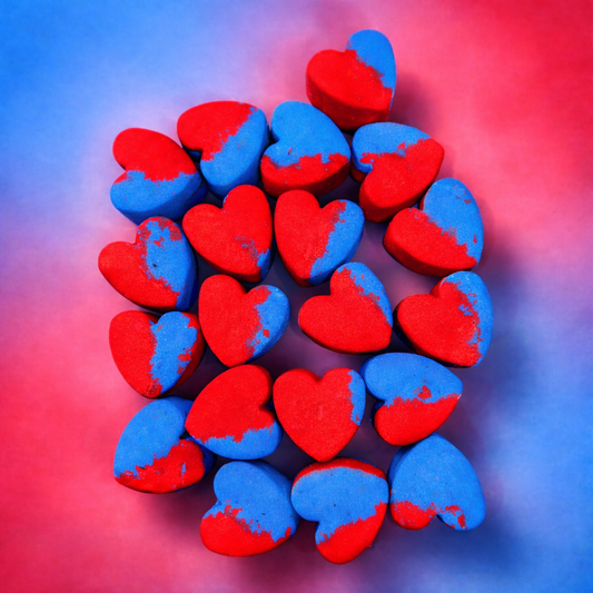 20 Mini Heart Bath Bombs - Adventurous (Creed)