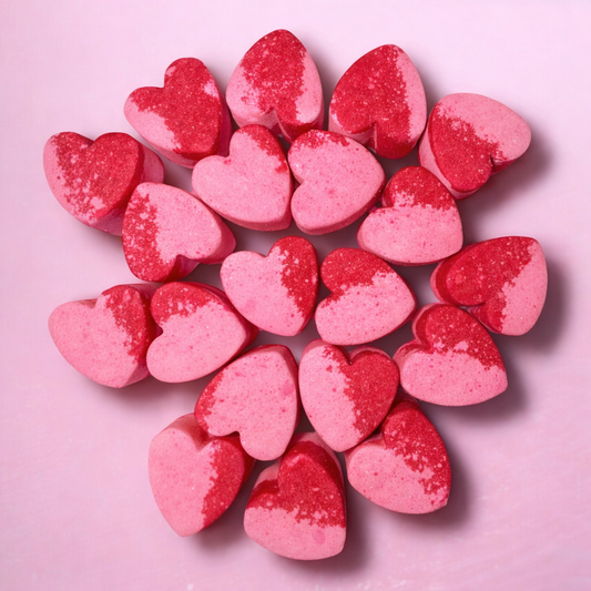 20 Mini Heart Bath Bombs - Rhub & Rose