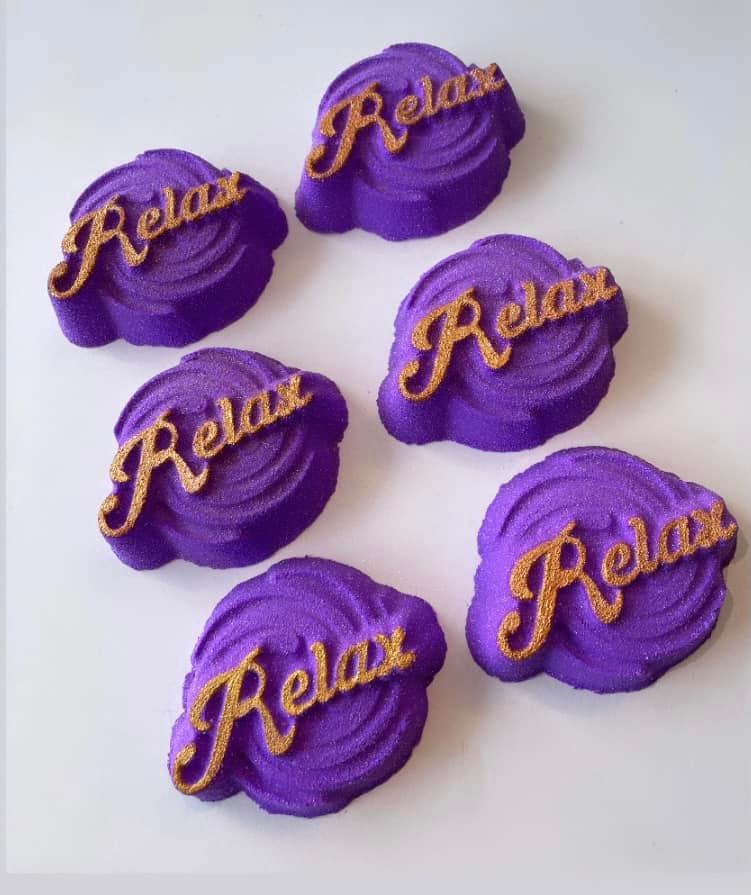 Large Purple Relax Bath Bomb